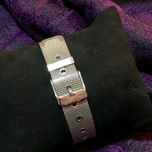 Rustic Cuff/Silver Mesh